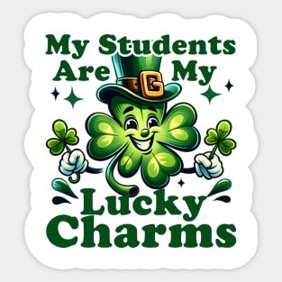 St Patrick's Day Teacher My Students are My Lucky Charms Sticker